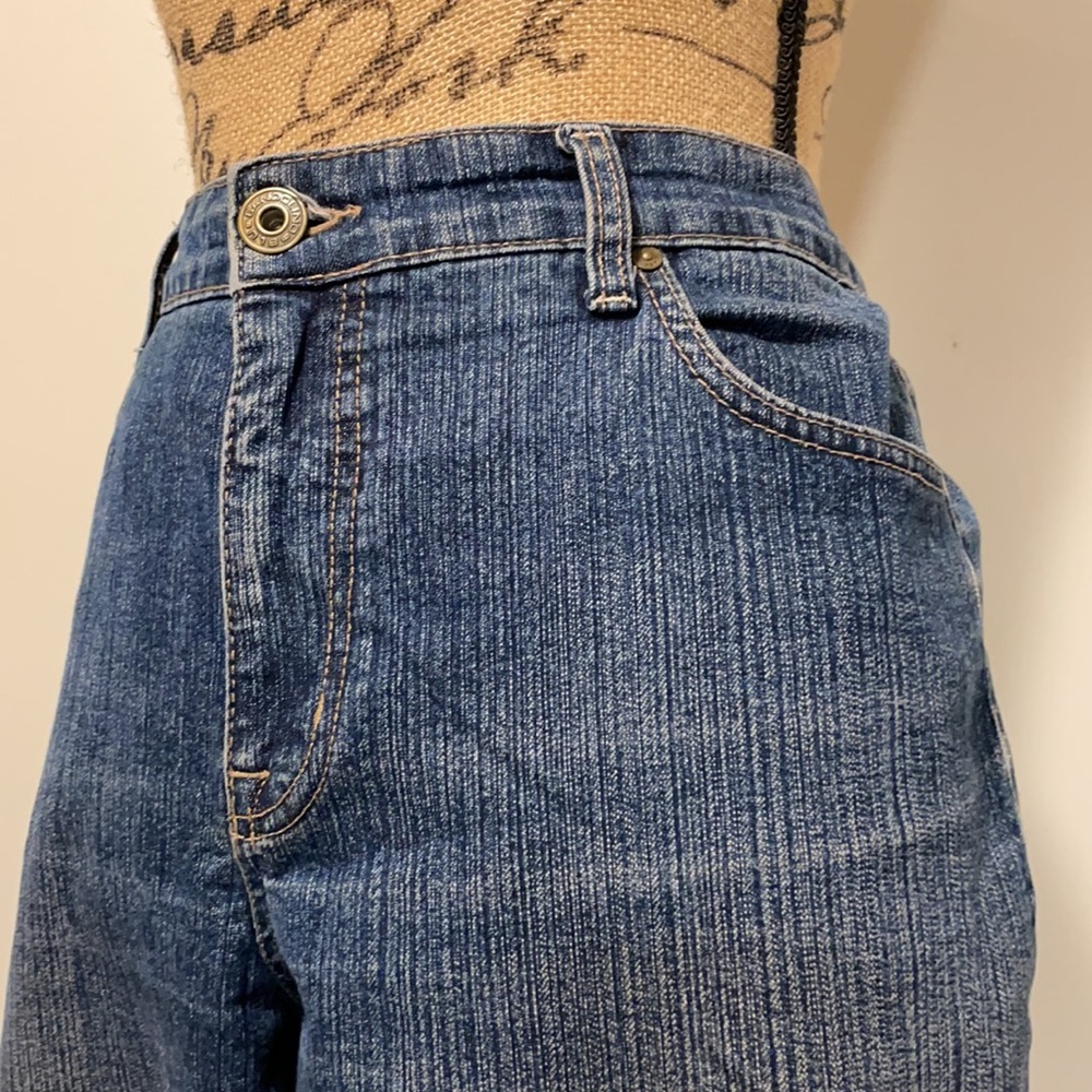 🔵HIGH WAISTED CURVY BANDOLINO BLU DENIM MEDIUM WASH JEANS - Picture 10 of 16